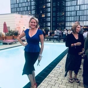 Bebe Stretchy Blue Top